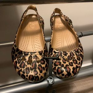 Crocs Kadee Leopard Size 6, Brand New